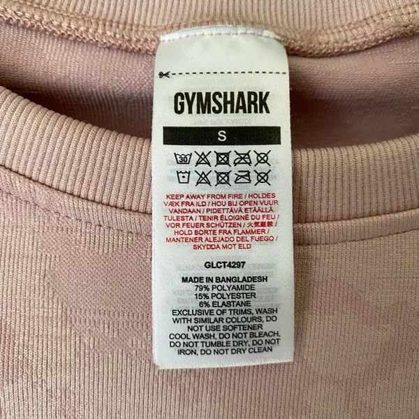 Gymshark sz S pink adapt camo seamless long sleeve crop‎ top - Image 7