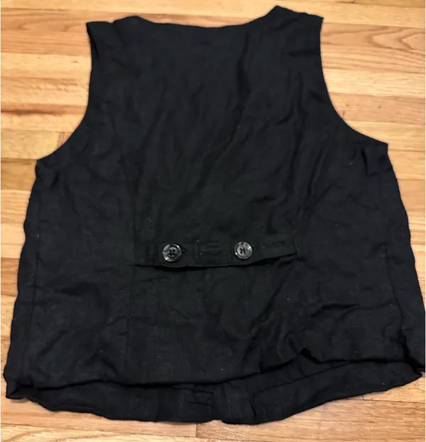 NWOT Abercrombie Linen Vest Top in Black - Image 3