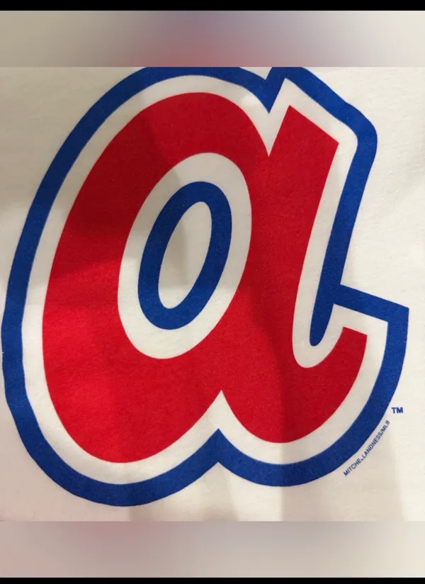 Nostalgia co Mitchell & Ness ATL Braves White T-Shirt - Size L - Image 6