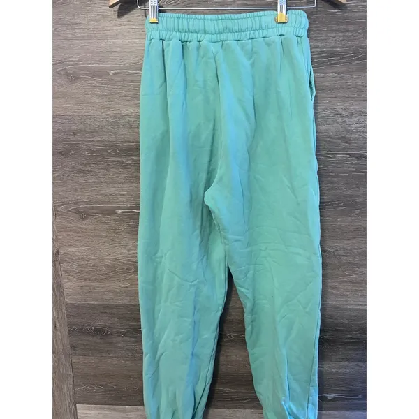 Fiorucci Sweat Pants Womens Size M Green Angels Graphic - Image 5
