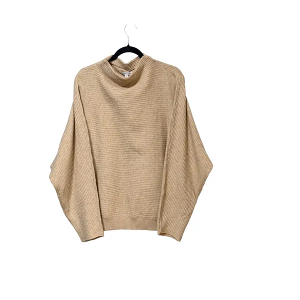 41 Hawthorn Womens Tan Cowl Neck Dolman Sleeve Textured Knit Sweater Large - Image 2