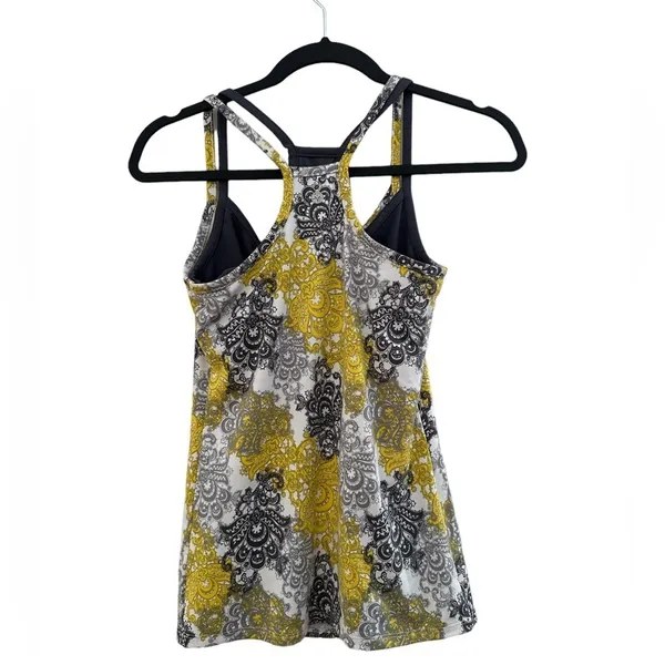 Soybu Yellow Gray Print Athletics Yoga Tank Top Xs - Image 3