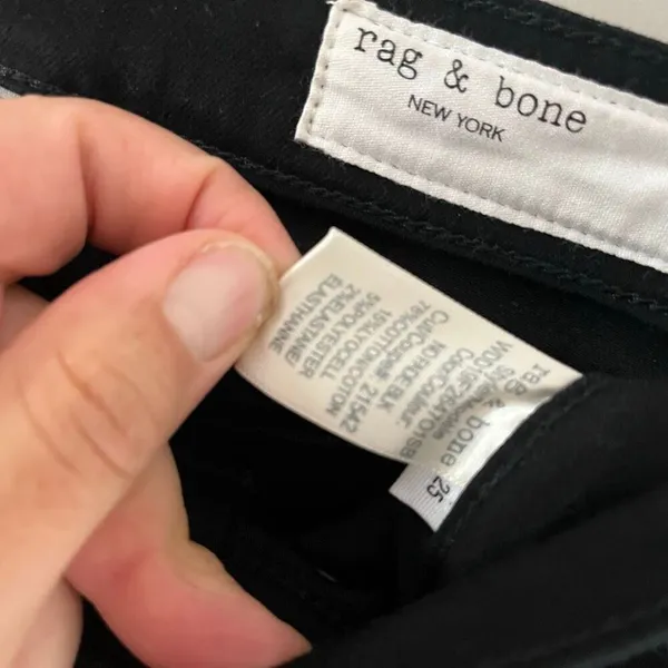 Rag & Bone Nina High waisted ankle cigarette Jeans Black Size 25 size 0 / 2 - Image 13