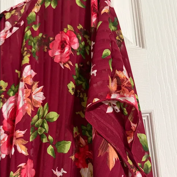 Love J Burgundy Floral Blouse - Image 5