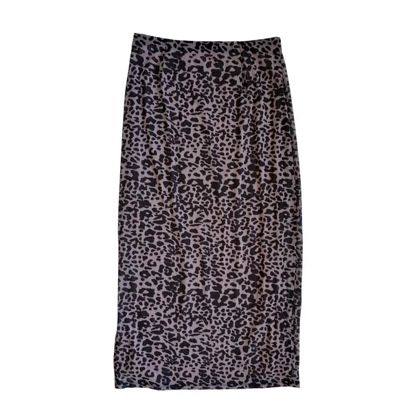 Brit‎ The Label Leopard Print Corset Top Midi Skirt 2 Piece Set Brown M - Image 8