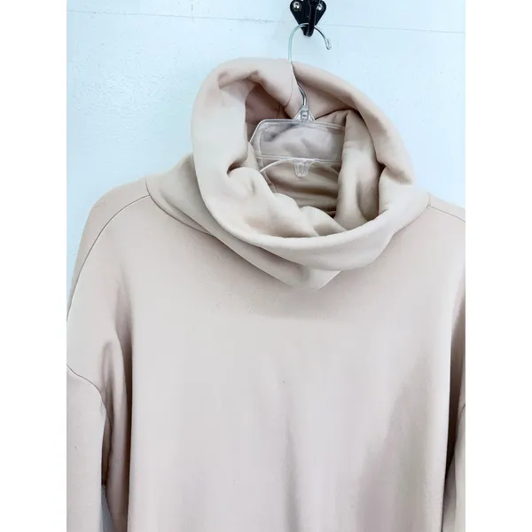 Dudley Stephens Clover Turtleneck French Terry Sweatshirt Beige Size L - Image 3