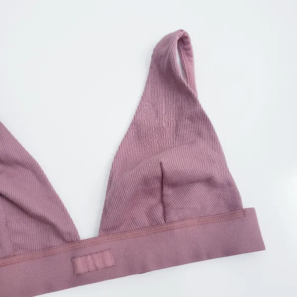 Skims Rose Mauve Clay Plunge Unlined Bralette - Image 3