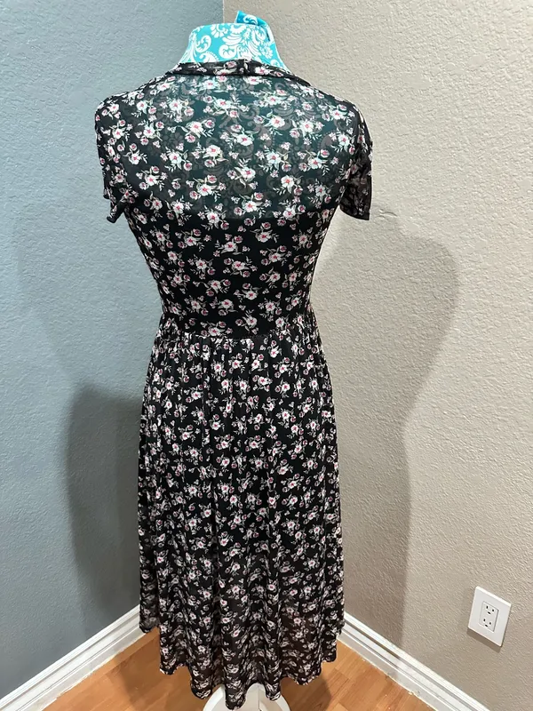 Vintage 90’s styled midi dress floral fall Medium - Image 6