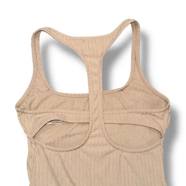 Hello Molly‎ Tan Listen to my Voice Ribbed Knit Light Tank Midi Dress Size 8 - Image 6