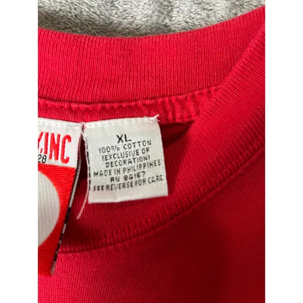 Vintage 90s Mickey Inc Minnie Mouse Embossed Graphic‎ T Shirt Red XL Disney - Image 7