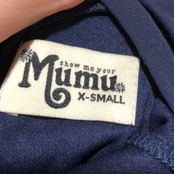 Show Me Your Mumu SMYM Jenn rich navy Maxi Dress NEW XS - Image 4
