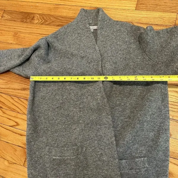 J. Crew Gray Cocoon‎ Merino Wool Alpaca Blend Sweater Blazer Size XS - Image 9