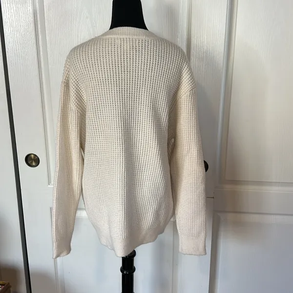 And Now This Cream Waffle Knit Pullover Pocket Sweater - Image 6