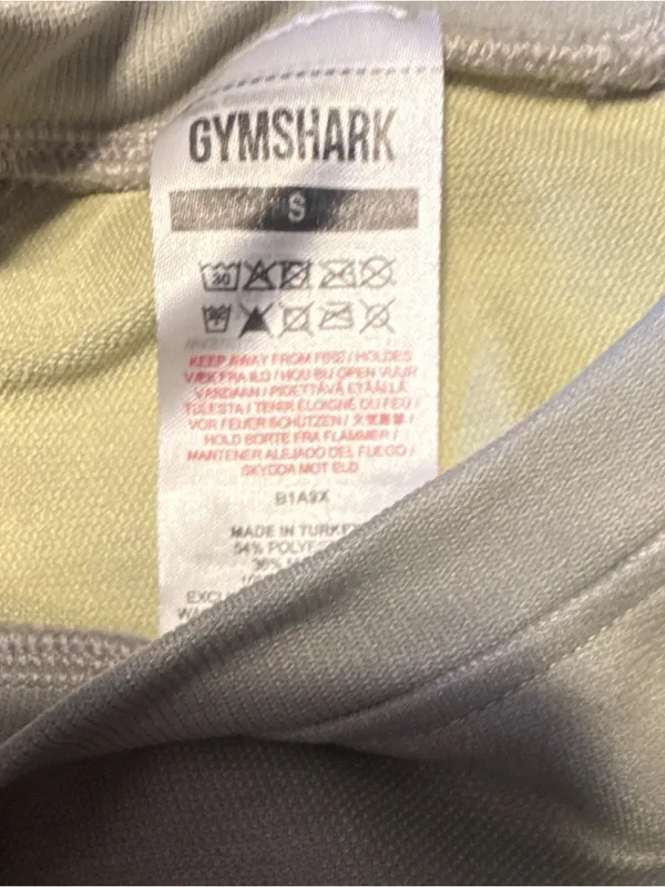 Gymshark Adapt Ombre Seamless Long Sleeve Top in Sage and Light Yellow Sz Small - Image 8