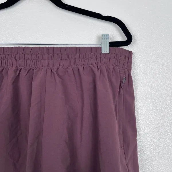 Gymshark Womens Athletic Shorts Plum Purple‎ Zipper Pockets XXL B5A2F - Image 2