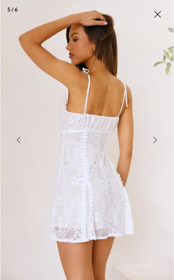 Hello Molly Lace White Mini Dress - Image 2