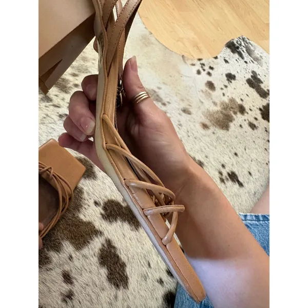 ALOHAS Cactus Heel In Camel Brown Size 40 US 9 Chunky Heel - Image 10
