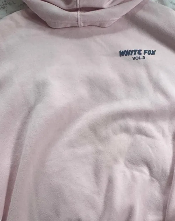 Pink White Fox Hoodie Boutique S/M - Image 6