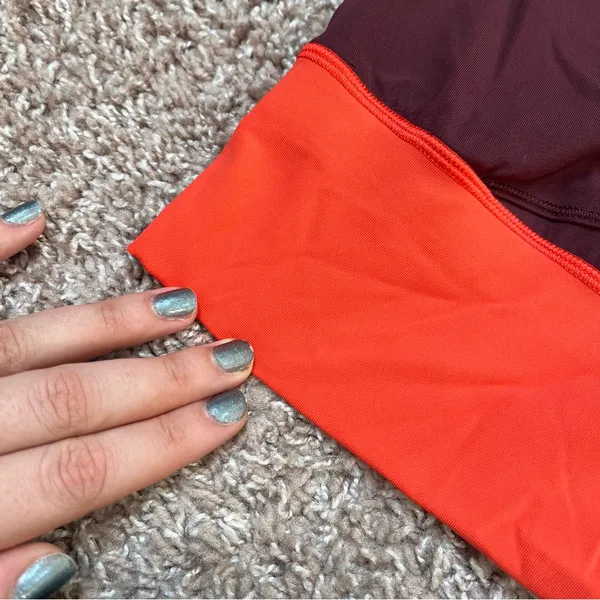 Lululemon Kick Serve Sweat Color Block Longline Sports Bra - Image 7