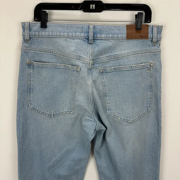 Madewell The Dean Easy Straight Foster Wash Light Blue Comfort Stretch US 30 NWT - Image 11