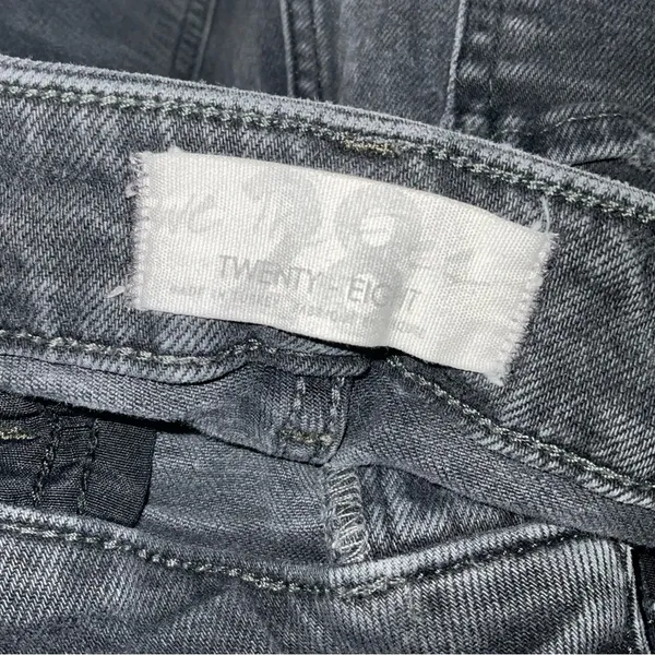 Free People We The Free High Rise Distressed Black Jeans 28 Casual Bikercore - Image 9