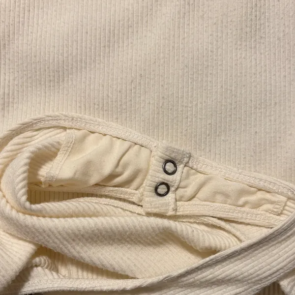 Aerie Cream Sleeveless Mockneck Bodysuit - Image 3