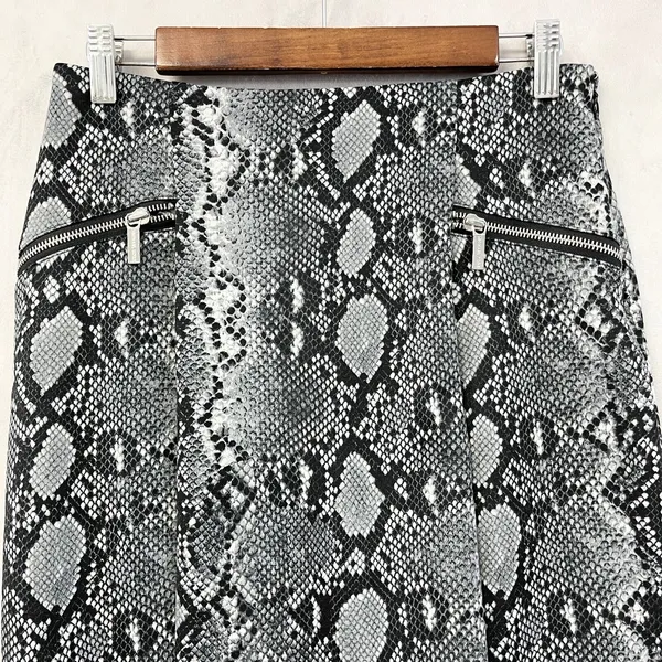 Michael Kors Office Siren Skirt Womens 4 Snakeskin Print Mobwife‎ Grunge Retro - Image 4