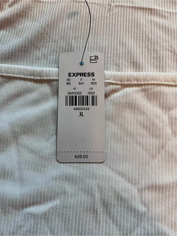 NWT Express Fitted Ribbed Halter Cropped Tank - Image 2