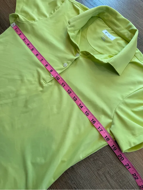 Greg Norman Collection Lime Short-Sleeve Button Down Women’s Polo size M - Image 4