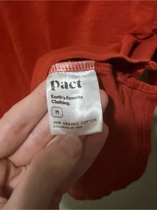 Pact Organic Cotton Long Sleeve Top Rust Medium Slow Fashion - Image 4