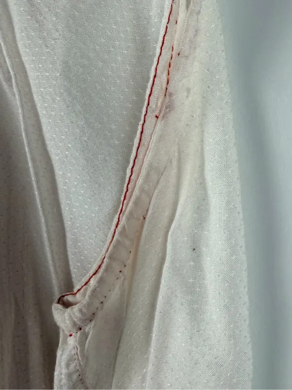 Anthropologie holding horses white red thread texture sleeveless top size 6 - Image 5