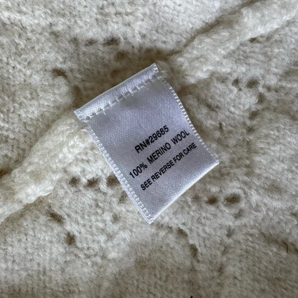 Vintage Pendleton Wool Pointelle Knit Cardigan - Image 5