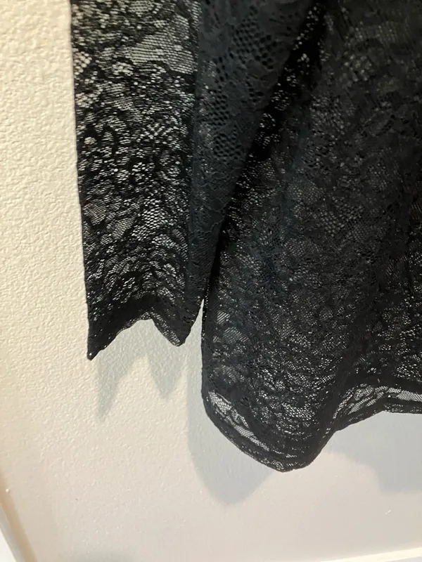 Torrid Black Lace Long-Sleeve Top - mock neck - Image 6