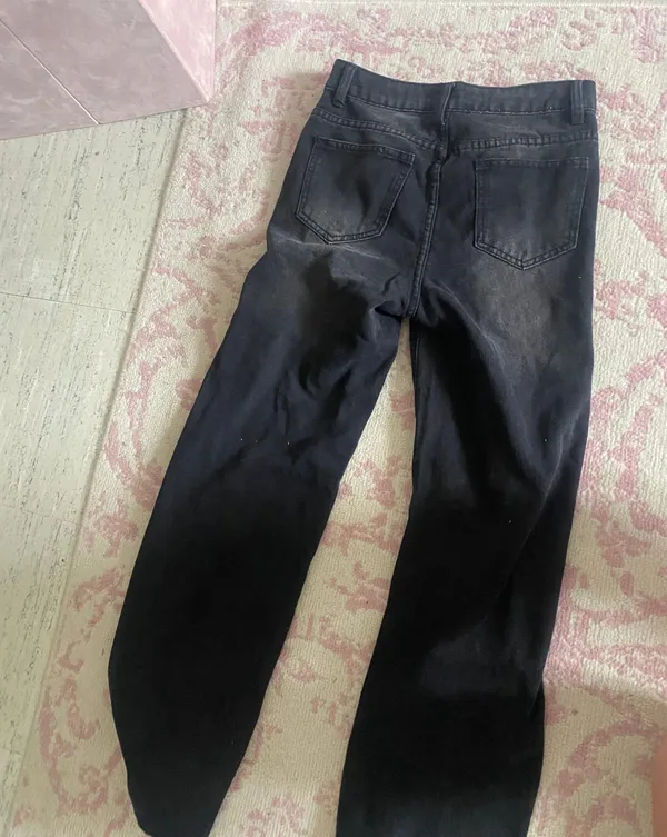 Black Wide Leg Jeans Size 4 - Image 4