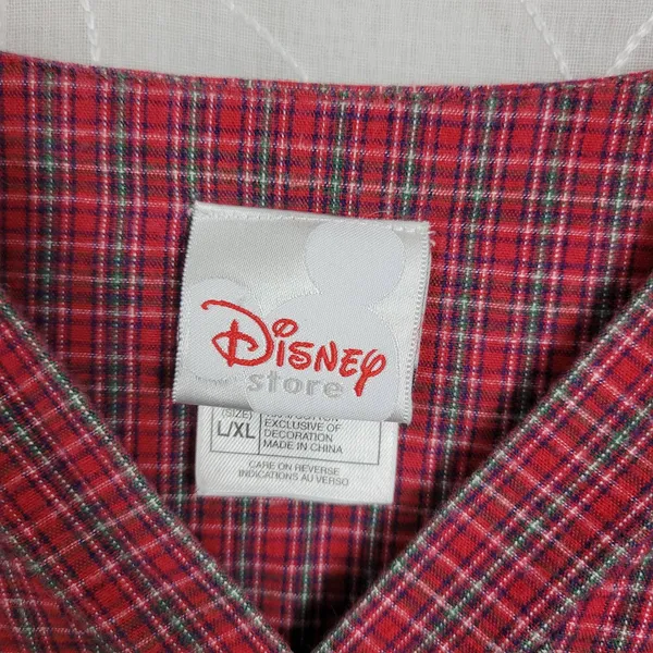 Disney Pooh V-neck Women's Plaid Night Oversized Shirt Long Sleeves‎ - Image 4