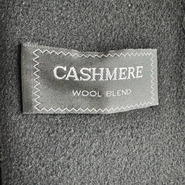 Women’s Outerwear Winter Black Fur Trim Cashmere Wool Long Coat Size M - Image 6