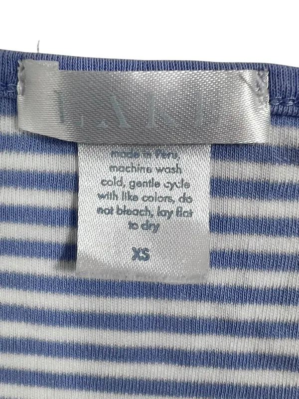 LAKE Pima Cotton Long-Long Pajama Set Hydrangea Preppy Blue Stripe - Image 6