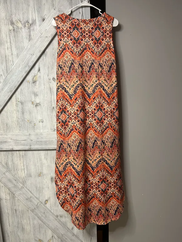 Boho dress size large Orange - Image 3