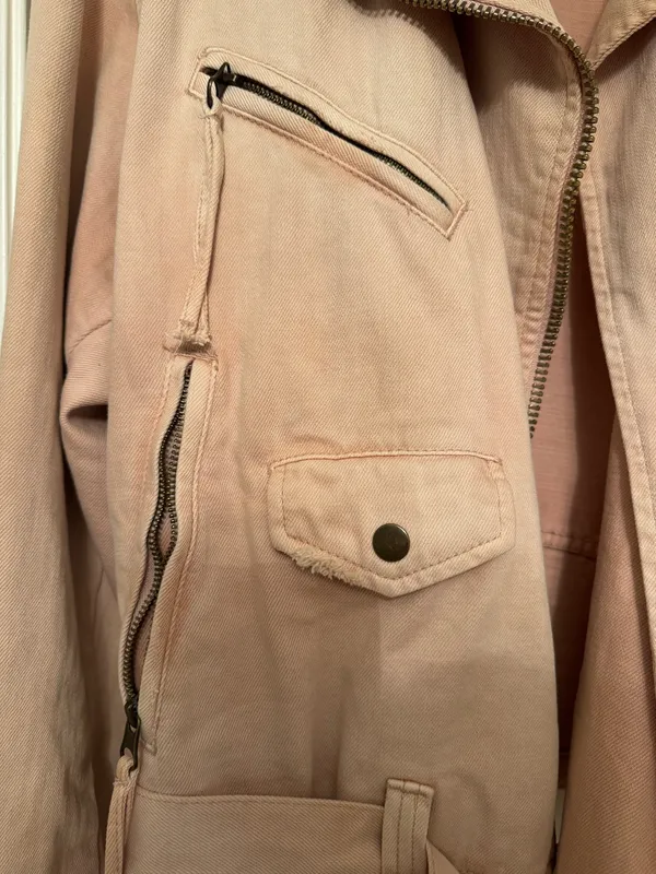 Free People Pink Denim Jacket - Image 7