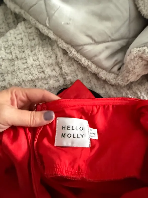 Hello Molly Red Cross Halter Mini Dress - Image 2