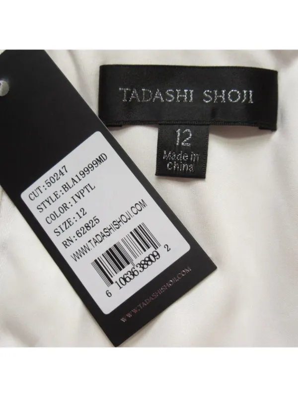 NWT TADASHI SHOJI Adriane in Ivory Petal Floral Embroidered Tea Midi Dress 12 - Image 9