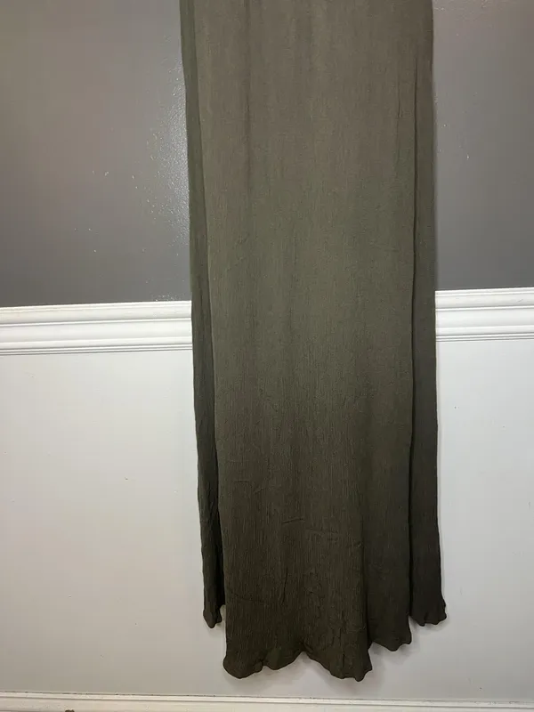 Lou & Grey Dress Womens Medium Black Olive Colorblock Maxi Sleeveless Tank - Image 3