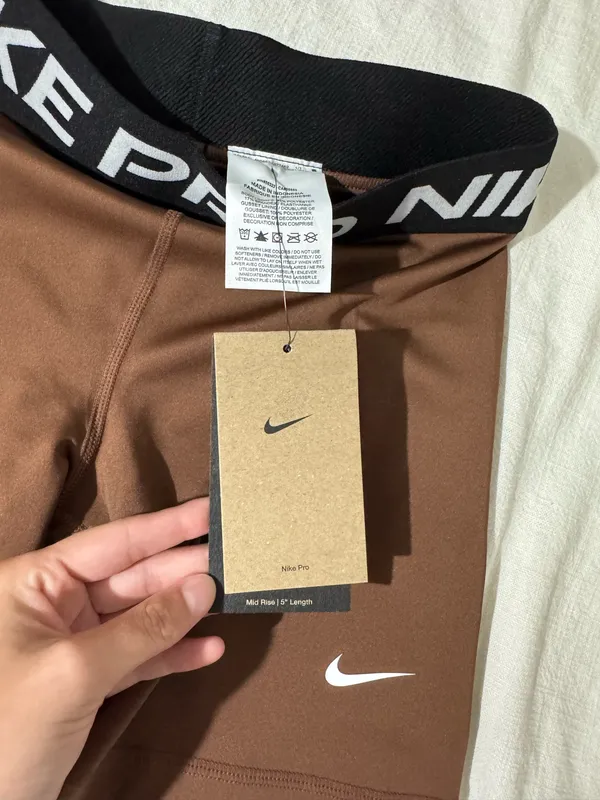 Nike Pro Spandex Shorts Dri-Fit Brown - Image 3