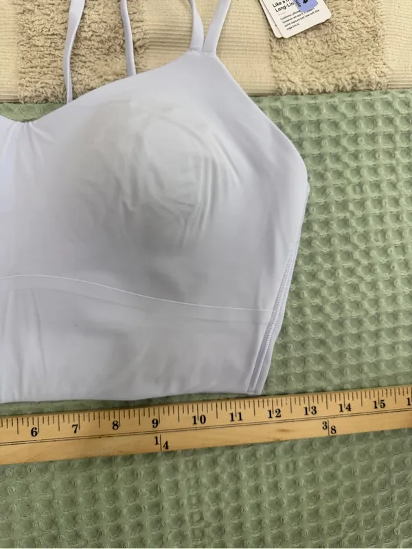 NWT Lululemon Like a Cloud Longline Bra B/C‎ size 10 Serene Blue - Image 2