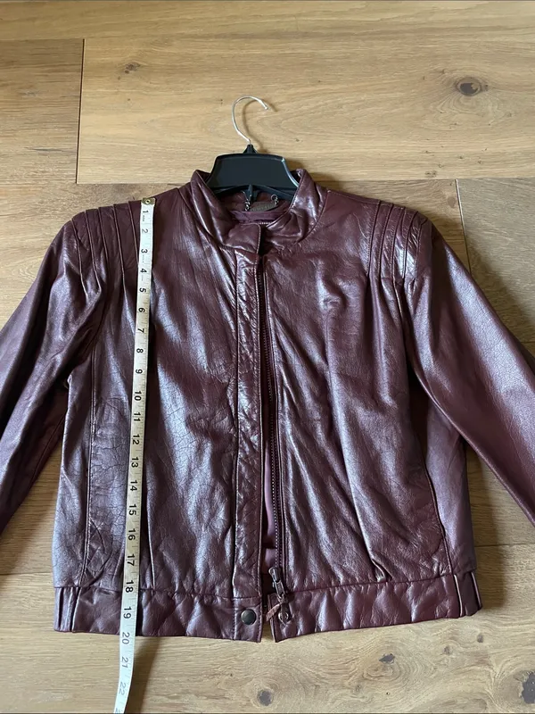 Fidelity Vintage Oxblood Leather Zip-Front Jacket - Image 11