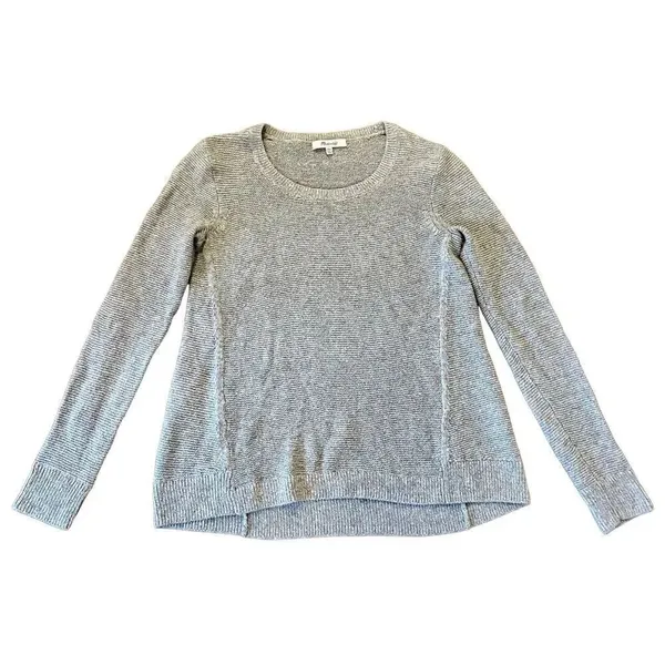 Madewell cotton blend grey knit crewneck sweater xxs - Image 2