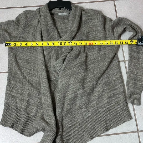 Abercrombie & Fitch Women Gray/Beige Open Cardigan Sweater‎ size XS/S. - Image 8