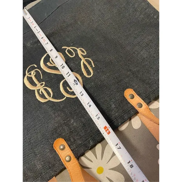 NWOT Monogram Canvas Tote Bag Black - Image 6