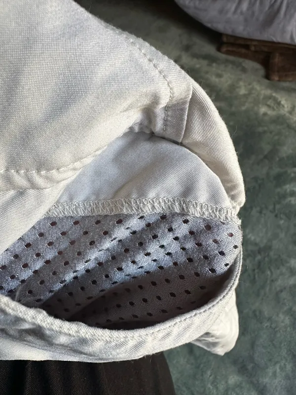 Patagonia Light Gray Women's Shorts with Mesh Lining size 8 - Image 4