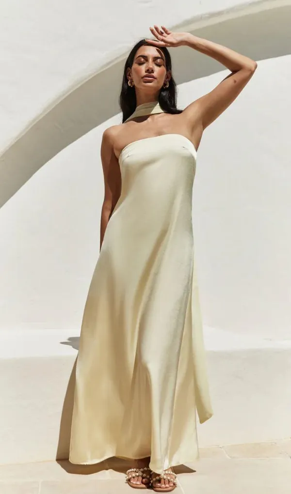 Fortunate One Maxi Dress Yellow - Image 3